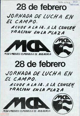 “28 de febrero, jornada de lucha en el campo”