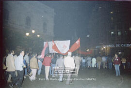 Manifestación en defensa de Nicaragua celebrada en noviembre de 1984