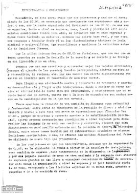 Propuestas de Almería sobre estructura y organización.