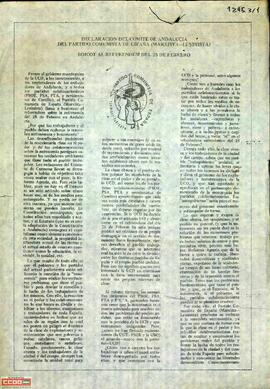 “Boicot al referéndum del 28 de febrero”. Declaración del Comité de Andalucía del Partido Comunista de España (marxista-leninista)