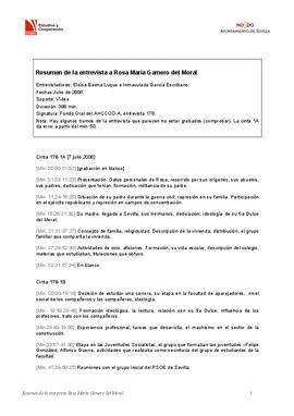 Entrevista a Mª Rosa Gamero del Moral