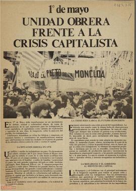 “Unidad obrera frente a la crisis capitalista”. Manifiesto del 1º de mayo del Comité de Barcelona de la OCE (Bandera Roja)