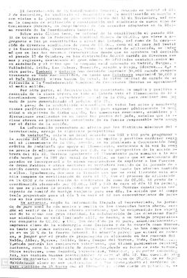 Informe del Secretariado sobre el desarrollo de la movilización del 12 de noviembre, la campaña de afiliación y la constitución del sindicato.