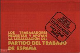 “Los trabajadores necesitan y apoyan la legalización del Partido del Trabajo de España”