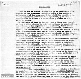 Propuestas de Almería sobre regionalismo.