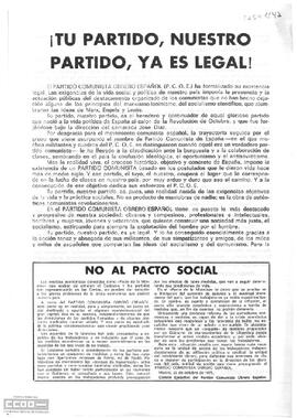 “¡Tu partido, nuestro partido, ya es legal!”. PCOE.