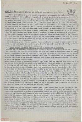 Circular del Secretariado del Metal Provincial de Barna sobre el convenio del metal.