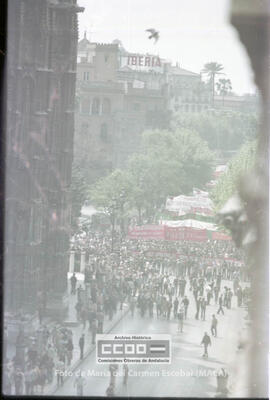 Manifestación 1o de Mayo de 1980 en Sevilla
