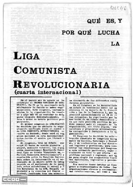 “Qué es, y por qué lucha la LCR”