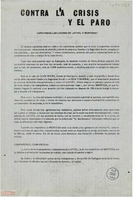 “Contra la crisis y el paro. ¡Apoyemos las luchas de Layvel y Montesa!”. Llamamiento del Comité Local del Moviment Comunista de Catalunya de apoyo a la manifestación del 6 de junio