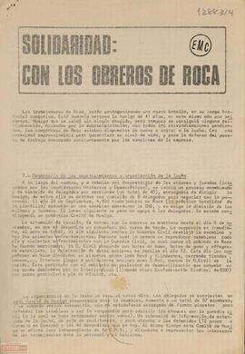 “Solidaridad con los obreros de Roca”.  Llamamiento del Comité Nacional de Catalunya de la Liga Comunista