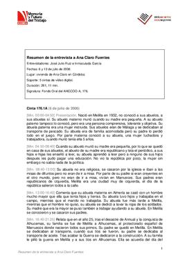 Entrevista a Ana Claro Fuentes