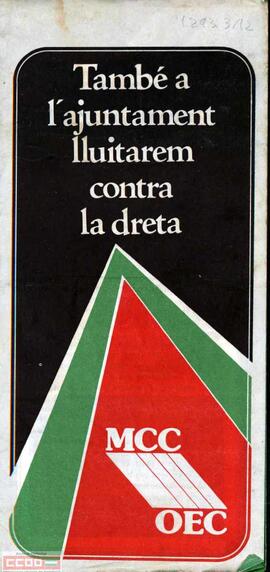 “També a l’ajuntament lluitarem contra la dreta: [voteu-nos]”