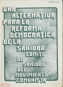 “Una alternativa para la reforma democrática de la sanidad”. Comité de Sanidad del Movimiento Comunista