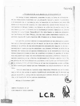 “Tenerife un nuevo asesinato”. Declaración del Comité Provincial de Málaga de la LCR