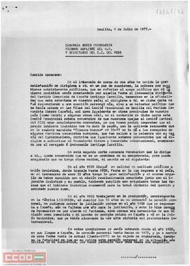 Carta de Manuel Acisclo a Boris Ponomariov, miembro suplente del B. P. y Secretario del C.C. del PCUS, en la que solicita la pensión.