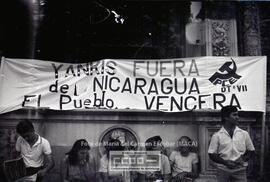 Manifestación en defensa de Nicaragua celebrada en junio de 1983