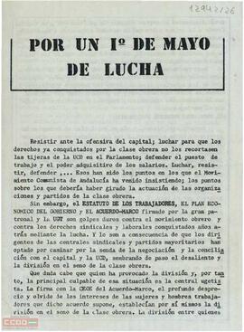 “Por un 1º de mayo de lucha”