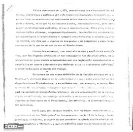 Informe sobre el presente y futuro del sindicalismo.