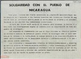 “Solidaridad con el pueblo de Nicaragua”. Llamamiento del Comité Provincial de Sevilla de la OCE (Bandera Roja) a la participación en la concentración solidaria con el pueblo de Nicaragua