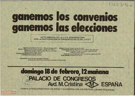“Ganemos los convenios, ganemos las elecciones. Acto sindical de la LCR en Barcelona...”