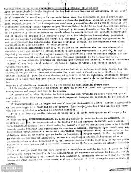 Informe sobre el desarrollo de la Asamblea.