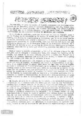 “Obreros, campesinos, estudiantes: futuros soldados”. Llamamiento del Comité de Catalunya de la LCR-ETA (VI) a la solidaridad con los soldados en lucha.