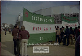 Campaña por el sí para el referéndum del 28F en estadio Benito Villamarín