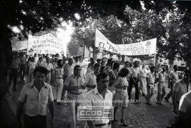 Manifestación en defensa de Nicaragua celebrada en junio de 1983