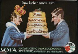 “Para luchar contra esto: paro, fascismo, emigración, centralismo. Vota andalucismo revolucionario”