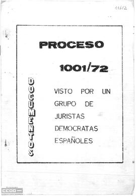 “Proceso 1001/72 visto por un grupo de juristas demócratas españoles”.