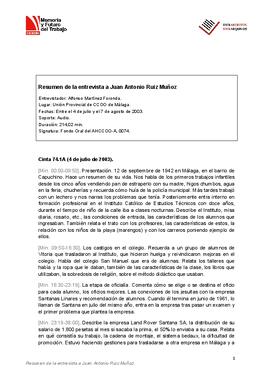 Entrevista a José Antonio Ruiz Muñoz