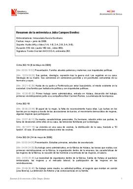 Entrevista a Julia Campos Benítez