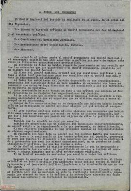 Informe sobre los acuerdos tomados por el  IX Pleno del Comité Regional de Andalucía del PTE