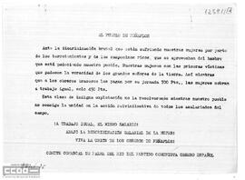 “Al pueblo de Peñaflor”. Comité Comarcal de Palma del Río del PCOE.