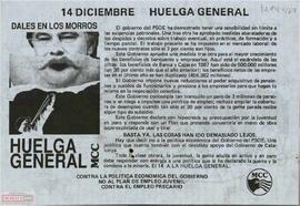 “14 diciembre huelga general”