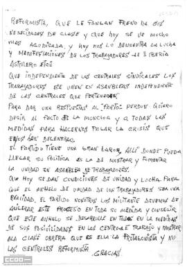 “Reformista, que le pongan freno... ”.