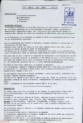 Acta de la reunión del Comité Zona Norte del [PTE].