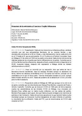 Entrevista a Francisco Trujillo Villanueva