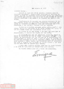 Respuesta de Enrique [Líster] a la carta de Manolo del 19 de julio.