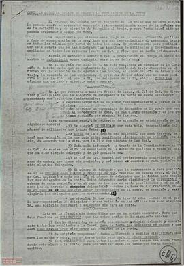 Circular del Comité de Catalunya de la [LCR] sobre el debate de traje y la preparación de la conferencia
