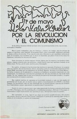 “1º de mayo. Por la revolución y el comunismo”