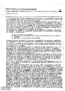 Informe del Secretario de Agitación y Propaganda del Comité Provincial de Sevilla del PCOE sobre la labor de propaganda  que deben realizar las células.