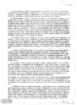 Comunicado de las Comisiones Obreras de Sevilla sobre los acuerdos tomados en la reunión de los representantes de Comisiones Obreras de diferentes ramas.