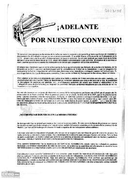 “¡Adelante por nuestro convenio!”. Comité de Construcción de la LCR