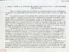 “5 de abril: todos a la jornada de lucha contra el paro y los expedientes de crisis”. Llamamiento del Comité Provincial de Sevilla de la OCE (Bandera Roja) a la participación en la jornada de lucha