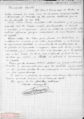 Carta de Manuel Góngora a Manolo.