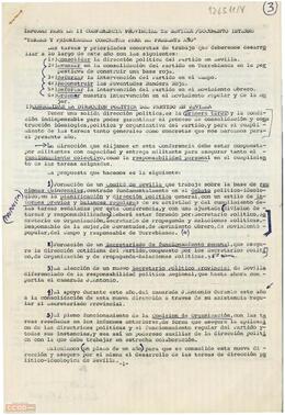 “Tareas y prioridades concretas para el presente año”. Informe del Secretariado del Comité Provincial para la II Conferencia Provincial de Sevilla de la [OCE (Bandera Roja)]