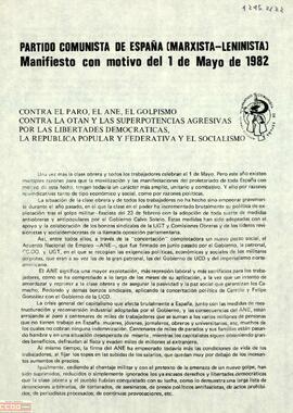 “Contra el paro, el ANE, el golpismo. Contra la OTAN y las superpotencias agresivas. Por la libertades democráticas, la república popular y federativa y el socialismo”