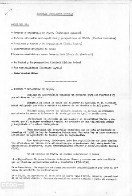 Asamblea de Comisiones Obreras [Acta de la asamblea de Barcelona]